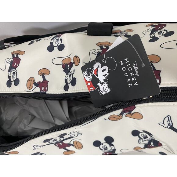 Brand New Mickey Mouse BioWorld White Travel Duffle Bag & Suitcase Animated - Picture 5 of 6